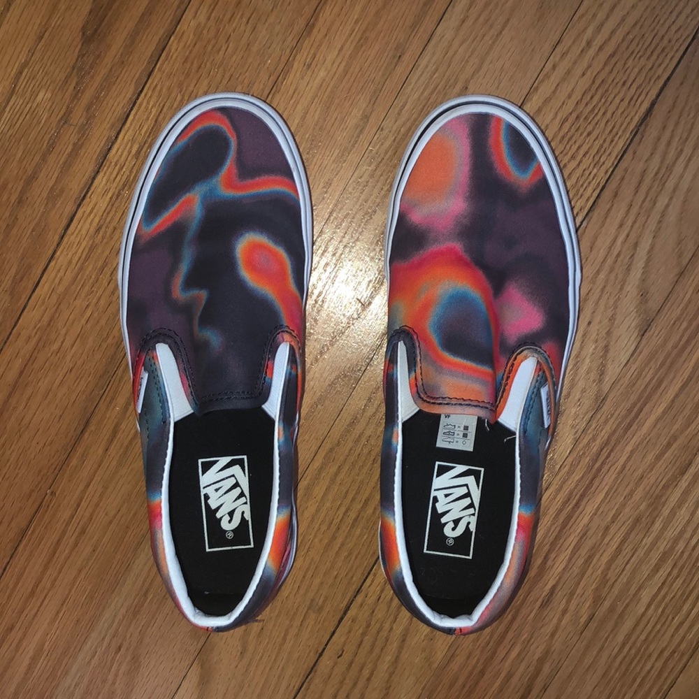 Tie dye slip on Vans